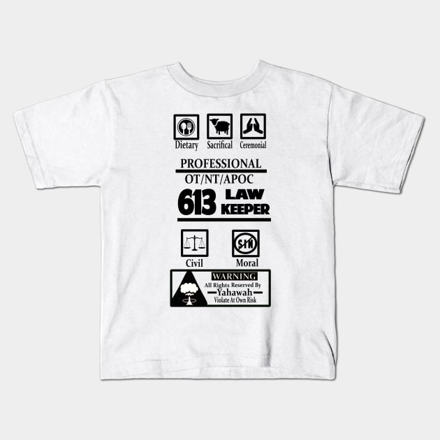 613 Law Keeper shirt |Version 2| ((Lighter Version))  Sons of Thunder Kids T-Shirt by Sons of thunder